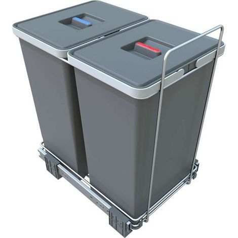 Elletipi Ecofil - Einbau-Abfalleimer, geteilt, 48 l PF01 44B2