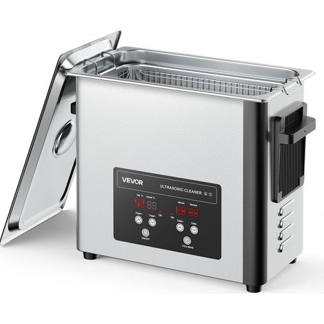 Nettoyer Graisses Tenaces Appareil de Nettoyage Ultrasons 6 L Cuve Numérique 40 kHz 0-80°C avec Panier (1/5)