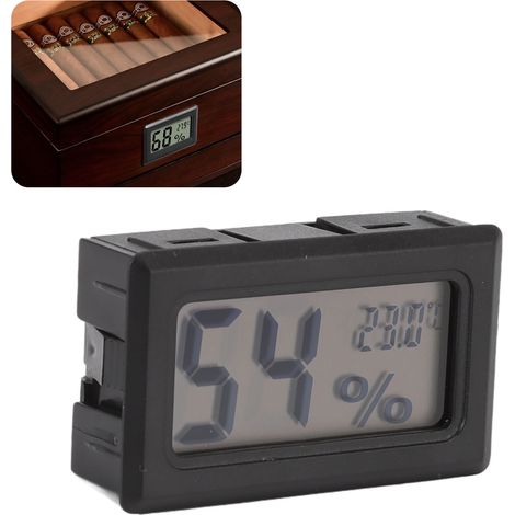 Thermomètre et hygromètre à affichage numérique pour casier, humidificateur et hygromètre pour cigares, thermomètre et hygromètre électroniques intégrés. (1/5)