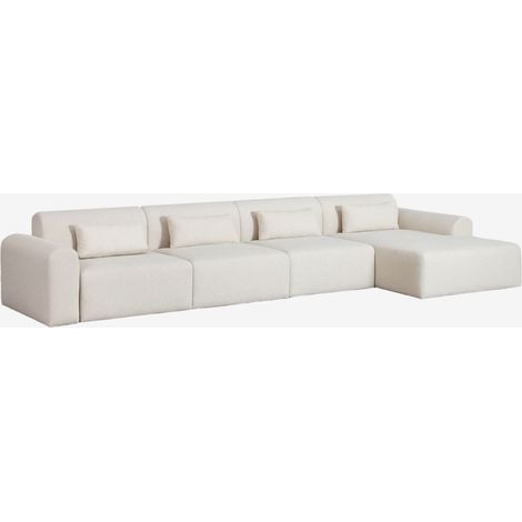 Divano chaise longue destro componibile in 4 pezzi in shearling Borjan SKLUM            