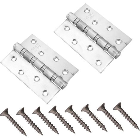 2 Pièces Lot De Charnières De Porte inox (1/5)