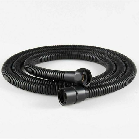 Acier Inoxydable Tuyau de Douche , Tuyau de douche Anti-torsion Anti-explosion, Avec Raccords en Laiton. noir mat (1/5)