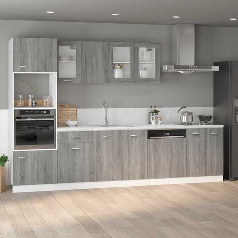 Armario bajo "Lyon" Gris 60x46x81,5 cm Madera de ingeniería (1/5)