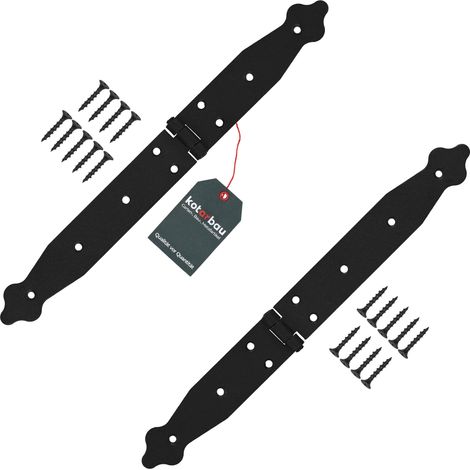Charnière de Chantier x 2 Charniere Porte Lourde Charnières de Portes Charniere Portail 150 x 200 x 35 mm en Acier galvanisé 2 Pieces (1/5)