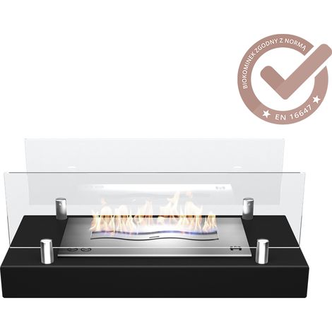 Hitze freistehender Bio-Kamin CALYPSO Bioethanol Kamin Wärmequelle Standkamin modern