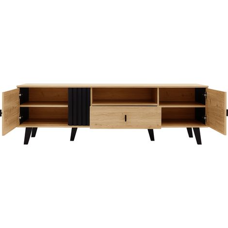 Wohnzimmermöbel Set 3-teilig – Couchtisch, TV-Schrank & Sideboard – modernes Design in Holz und Schwarz – Viel Stauraum,  stilvolle Eleganz für jedes Zuhause (1/5)