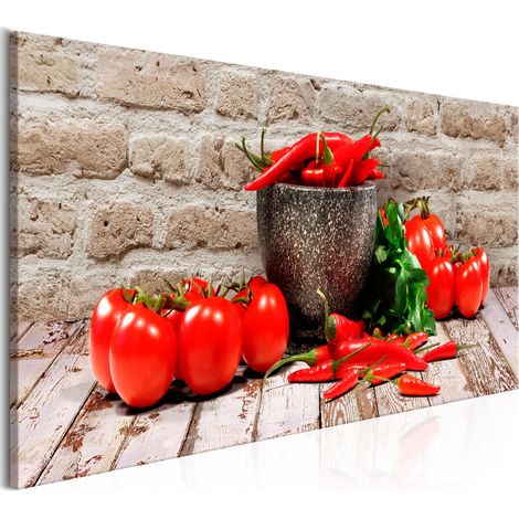 Quadro - Red Vegetables (1 Part) Brick Narrow - 150x50 (1/4)