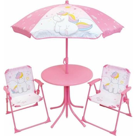 Fun House Gartenmöbel Set Einhorn Rosa für Kinder