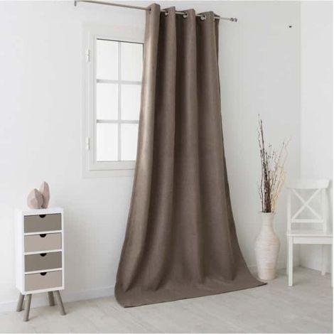 Rideau obscurcissant et isolant taupe - 140x260cm - Taupe (1/2)