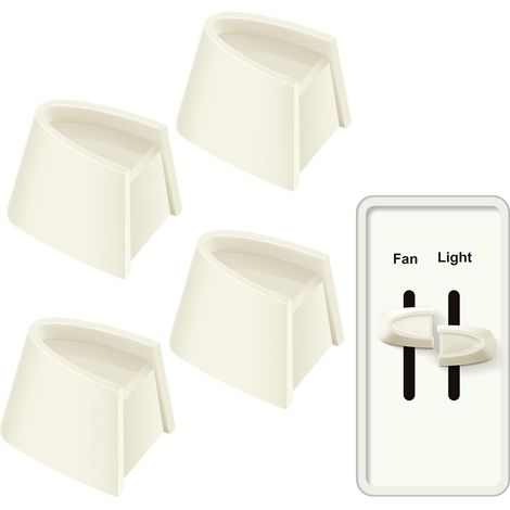 Set di 4 manopole di ricambio per interruttore dimmer (set da due pezzi) per Lutron Skylark, per il controllo della velocità della ventola e dell'illuminazione (beige) (1/5)