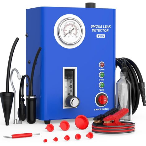 T105 - 12V Automotive Smoke Leak Detector with Integrated Air Pump EVAP Vacuum Tester with Manometer/Flow Meter, for Pipe (1/5)