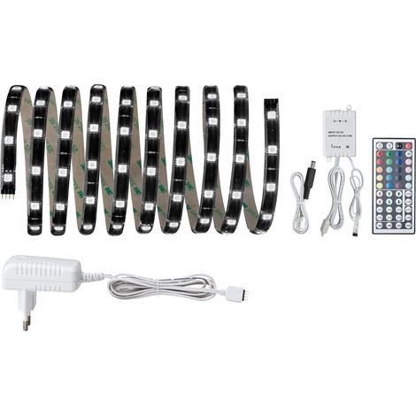 PAULMANN  - STRISCIA LED ADESIVA 3MT - 1x28,8W LED RGB + SPINA ALIMENTAZIONE E TELECOMANDO PER CAMBIO COLORI