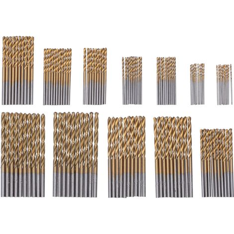 120 forets hélicoïdaux HSS plaqués titane pour outils manuels, de rechange pour 1/1,5/2/2,5/3/3,5 mm (1/5)