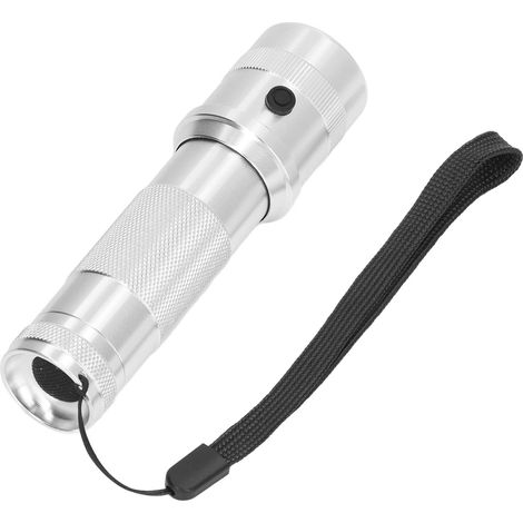 Lampe torche LED RGB argentée à 10 couleurs en 1 étape, étanche IPX4, multicolore (1/5)