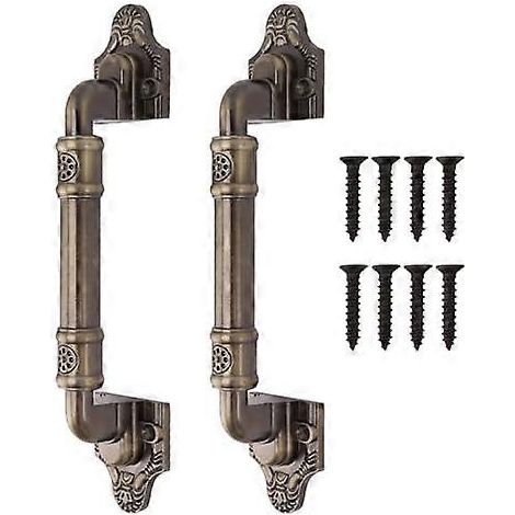 Scheunentorgriffe, 2er-Set, Antikbronze-Finish, robuste Legierung für Tore, Garagen und Gartenhäuser. (1/5)