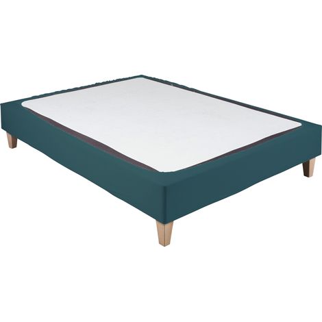 Cache-sommier coton jersey bleu canard 200x200