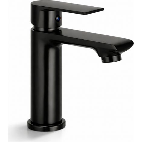 Miscelatore Rubinetto Lavabo Bagno Nero Opaco Miscelatore Monocomando 94007