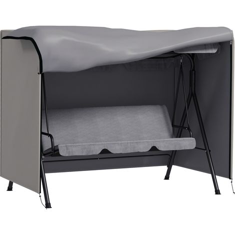Housse de protection pour balançoire de jardin en Oxford gris 205 x 124 x 164 cm