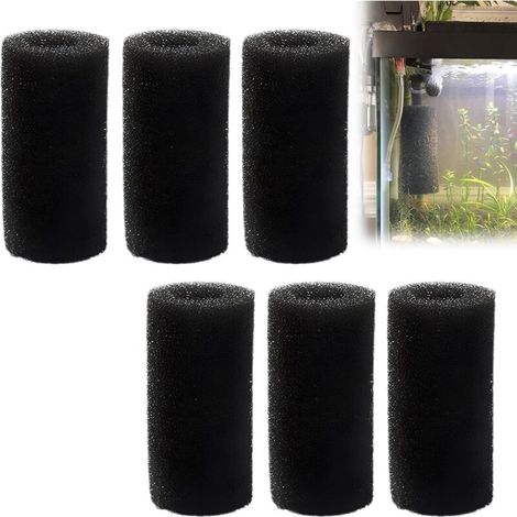 6 Pièces Filtre à Mousse Préfiltre pour Aquarium Accessoires de Filtration pour Aquarium Protège Contre l'Aspiration Accidentelle de Petits Poissons et Crevettes (80x40mm)