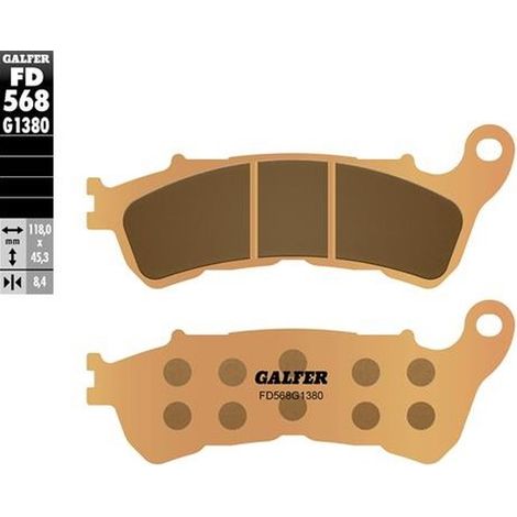 Pastillas de freno Galfer KH388 metálicas para Honda FES S-Wings 125/150 '07-'11