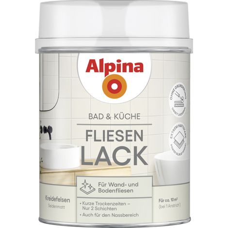Alpina Fliesenlack Bad & Küche 2K kreidefelsen 750 ml (1/3)
