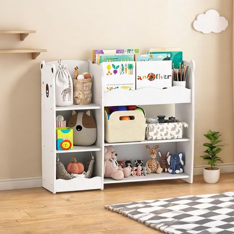 Étagère de rangement enfant en MDF blanc 5 tablettes et 2 (1/5)