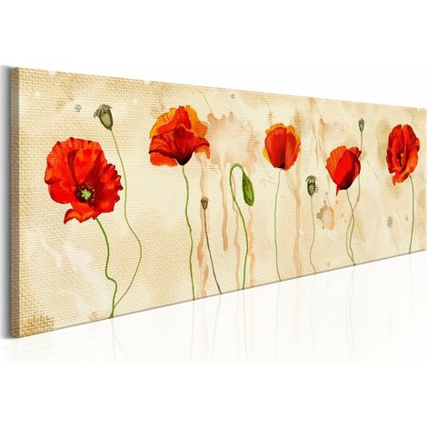Tableau larmes de coquelicots - 135 x 45 cm (1/4)