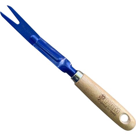 Desherbeur à main , petit outil de jardin en acier trempé, indéformable pour jardinières , potagers en hauteur , empêche les mauvaise herbes de revenir. Fabrication Française (1/4)