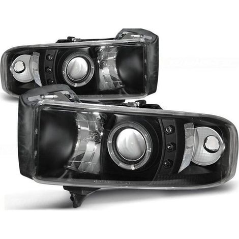 Scheinwerfer DODGE RAM 94-01 ANGEL EYES SCHWARZ