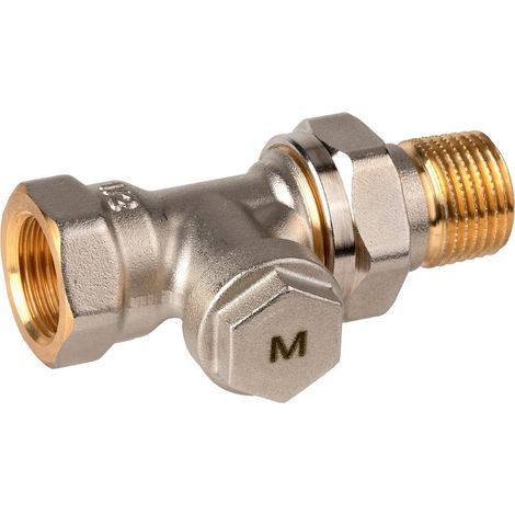 RL-Verschr vera-Mes-II Rotguss, matt vernickelt Durchgang 3/8" (1/3)