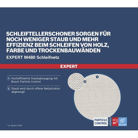 Bosch Accessories  2608901639 Schleifnetz für Trockenbauschleifer  Körnung (num) 240  (Ø) 225 mm 5 S