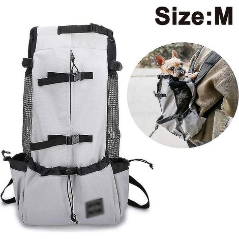 Sac à dos de transport pour chiens de petite et moyenne taille - Gris (1/5)