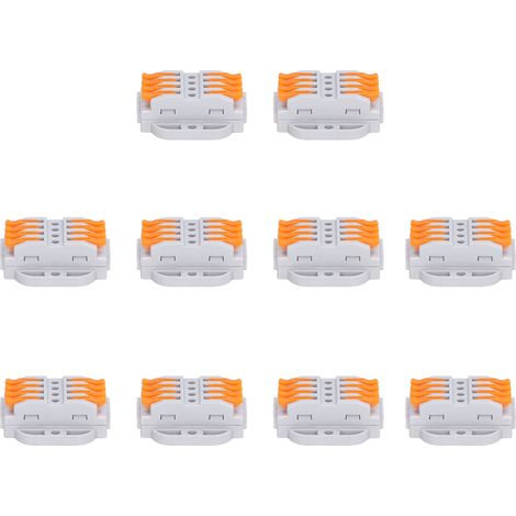 Packung mit 10 Hebel-Drahtverbindern, schnelle und kompakte Verbindung, 223-4P Steckklemmenblock (1/5)