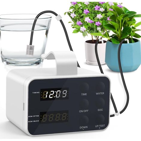 Arrosage automatique intérieur, système d'irrigation rechargeable pour 15 plantes, minuterie d'eau programmable, kit d'irrigation goutte à goutte (1/5)