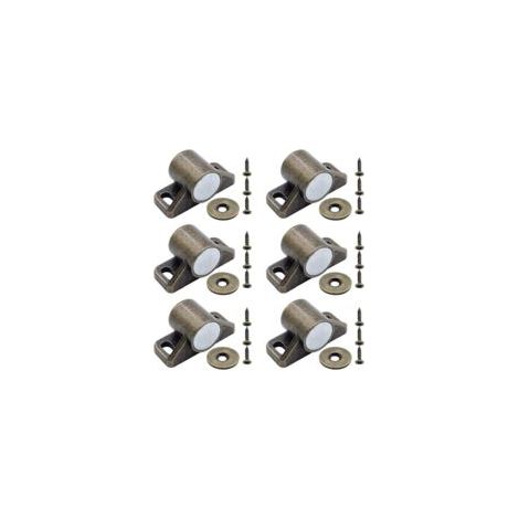 Pieces Closet Door Magnet - Magnetic Door Latches - with 6 Washers and 18 Screws - Magnetic Door Closer for Kitchen Cabinet Closet Wardrobe (Bronze) - Crezuo (1/4)