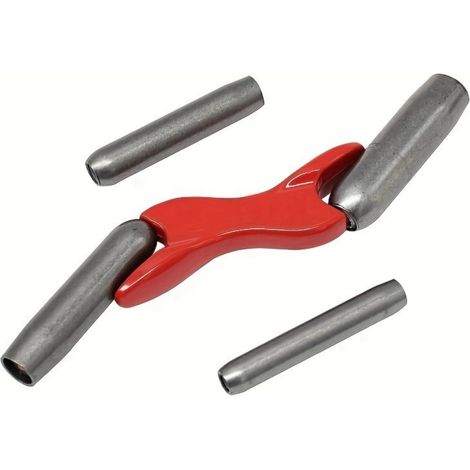 Set 4 outils finition joints briques 1/2 à 7/8 pouce, manche acier ergonomique, rouge. Pour maçonnerie, murs, joints carrelés, légers et livrés avec étui. (1/5)