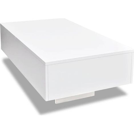 Maison Exclusive - Tavolino da Salotto Bianco Lucido (1/5)