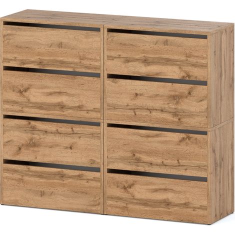 Zapatero de roble Wotan de 120 cm
