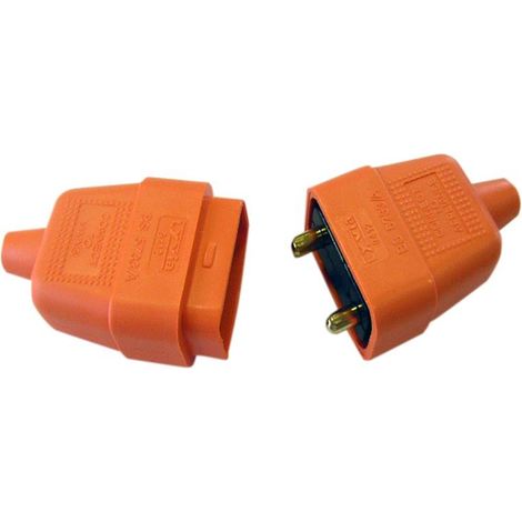 Dencon 2 Pin Rubber Connector Plug 10A - Orange (1/2)