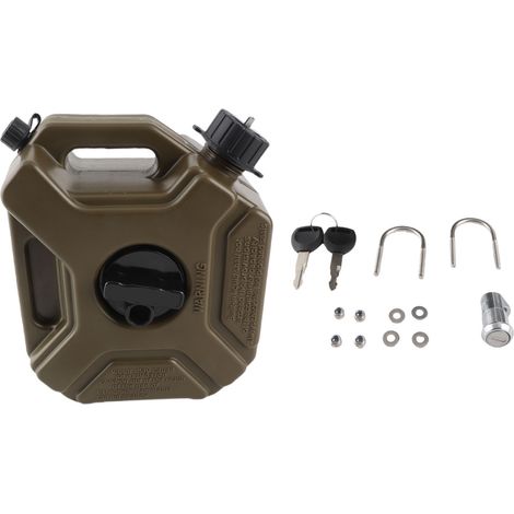 Ortviai Bidon à carburant 3 L vert pour véhicules tout-terrain, moto, UTV, ATV – Réservoir d’urgence avec support