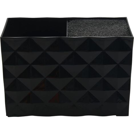Support professionnel noir pour ciseaux de coiffeur - Boîte de rangement pour pinces à cheveux (1/5)