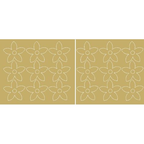 Wandaufkleber Blumen, 18 Stück, goldglänzend