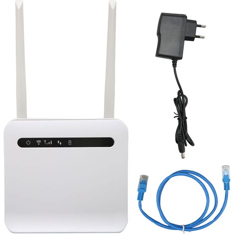 Routeur LTE 4G FDD TDD 300Mbps, double bande 2,4GHz/5,8GHz, 4 ports RJ45 LAN, extérieur, fente carte SIM, prise UE 100-240V (1/5)
