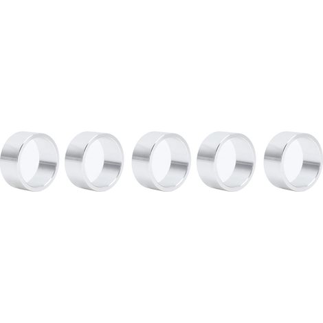 5 pièces Rondelles de Potence en Alliage d'Aluminium pour Fourche 28.6mm, Espaceurs de Direction sans Filet 15mm Argent pour Vélo