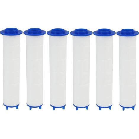 6-Piece Replaceable Shower Filters, 9.5 x 2.4cm, Shower Head Filter, Removes Chlorine, Fluoride, and Particles, Three-Layer Filtration for Softer, Purer Water (1/5)