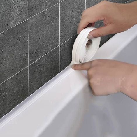 Rouleau de Joints - Blanc - 2.2cm d'épaisseur - 5m de longueur - Étanchéité facile - Cuisine/Salle de Bain (1/4)