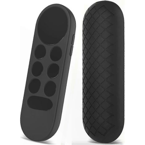 Coque Silicone avec Dragonne pour Télécommande TV - Housse de Protection Antichute, Étui Souple et Léger, Accessoire Compatible Universel, Lot de 1, Coloris Noir (1/3)