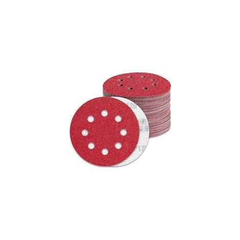 Beijiyi – 125-mm-Schleifscheiben, Körnung 120 – 100er-Packung – 8 Löcher für Exzenterschleifer – Aluminiumoxid zum Polieren von Metall und Holz (1/5)