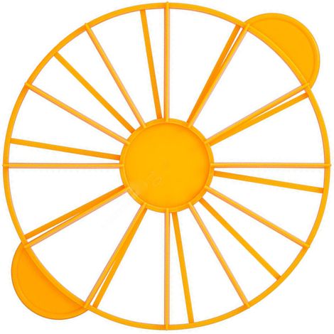 Marqueur de portion de gâteau de qualité alimentaire, rond, pour 10/12 parts, coupe-parts égales, diviseur de gâteau à pain, outil de pâtisserie, jaune, 126 g/4,4 oz (280)