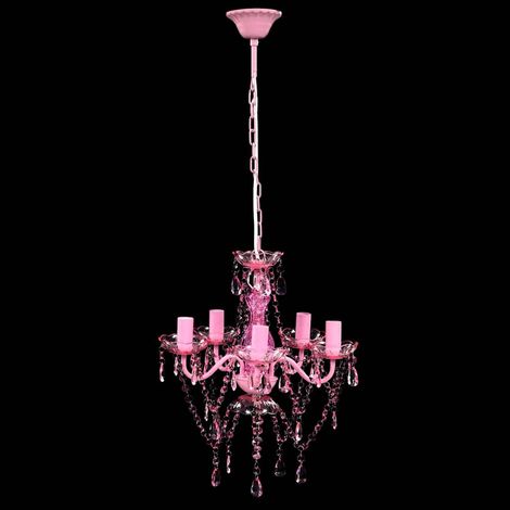 Maison Exclusive - Lustre avec 5 ampoules Crystal rose